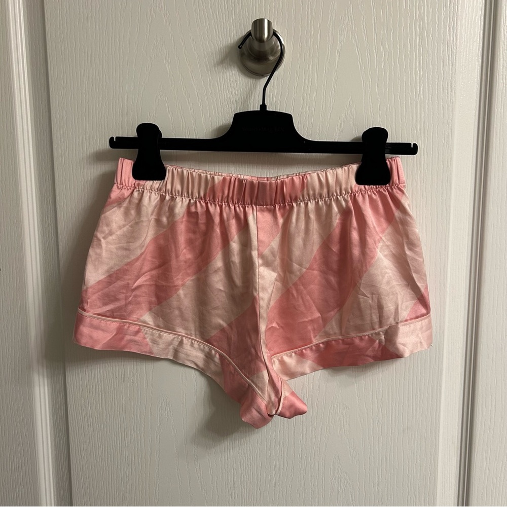 Victoria's Secret Pink Striped Satin Sleep Shorts